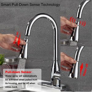 673-6085 Tuscany Cathleena Pull Down Kitchen Faucet With Touchless Sensors